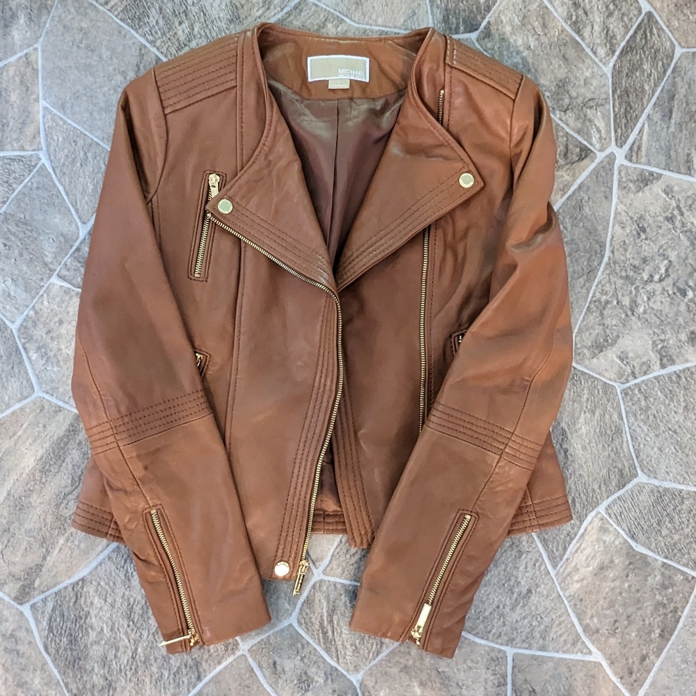 Michael Kors Faux Leather Jacket